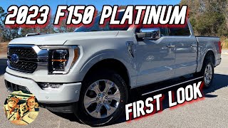 NEW 2023 FORD F150 PLATINUM Walkaround Startup amp Interior 4x4 35L Ecoboost  Avalanche Exterior [upl. by Yllop723]