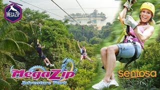 Megazip Sentosa  Megazip Singapore  Zipline Sentosa [upl. by Gilges]