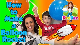 Balloon Rocket Experiment  Force and Motion for Kids [upl. by Ocsisnarf]