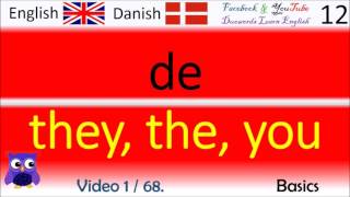 01 Basics Dansk  Engelsk Ord  Danish  English Words læring engelsk Lærer engelsk [upl. by Arved]