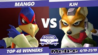 Pound 2019 SSBM  C9 Mango Falco VS HLCG KJH Fox Smash Melee Top 48 Winners [upl. by Emeric]