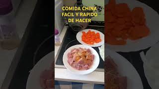 COMIDA CHINA FACIL Y RAPIDO DE HACER CERDO SALTEADO DE LEGUMBRES [upl. by Olympe270]