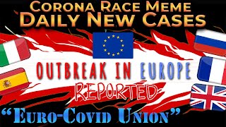 V14 Corona Race Meme  quotEuroCovid Unionquot  Daily New Cases in Europe [upl. by Ecnedac]