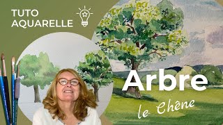 Comment peindre un arbre à laquarelle  exercices sur le chêne [upl. by Armand]