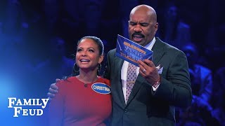 Christina Milians Fast Money  Celebrity Family Feud [upl. by Vivica]