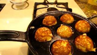 How to Make Lemon AEbleskivers prepared in a Lodge Cast Iron Pan [upl. by Sixla]