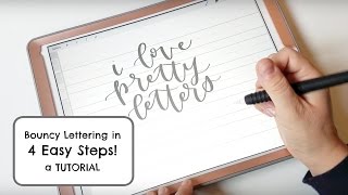 Bouncy Lettering Tutorial  How to Create Bounce Calligraphy in 4 Easy Steps [upl. by Gunar]