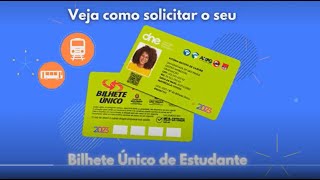 Bilhete Único do Estudante  SPTRANS  Online [upl. by Ilsel]