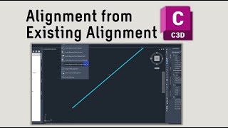 Civil 3D  How to Create Alignment from Existing Alignment [upl. by Rep]