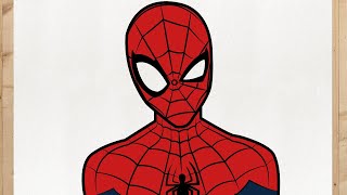 Come disegnare SPIDERMAN Disegnare Marvel Disegni facile e facilissimi tutorial [upl. by Sloan]