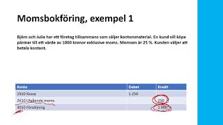 Bokföring av moms [upl. by Ailedo517]