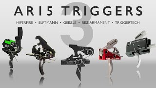 AR15 Trigger Comparison  Hiperfire Elftmann Geissele Rise Armament Triggertech [upl. by Harman]