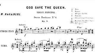 N Paganini God save the King Score Roman Kim [upl. by Alphonsa59]