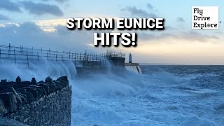 RED WARNING  Storm Eunice Batters Porthcawl South Wales [upl. by Greenburg41]