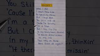 Halsey  Lucky  handwritten lyrics  halsey halseylyrics song lyrics trending [upl. by Allisirp754]