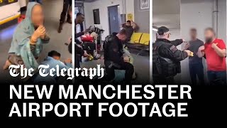 Manchester airport New footage gives fresh insight into police clashes [upl. by Ut]