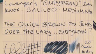 Ink Review Levengers Empyrean Blue Ink [upl. by Caplan]