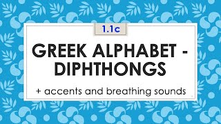 Koine Greek Alphabet diphthongs accents amp breathings [upl. by Akiner908]