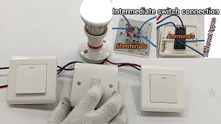 Intermediate switch wiring Different types explained 3Way SwitchIntermediate Switch Connection [upl. by Flosser725]