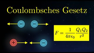 Das Coulombsche Gesetz EINFACH erklärt Beispiel  Elektrizität 1 von 14 [upl. by Idmann]