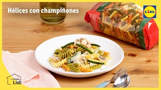 Hélices con champiñones 🍝👦🏼  Recetas infantiles  Lidl España [upl. by Hanaj]