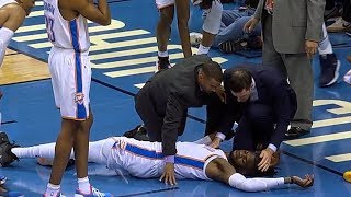 Nerlens Noel INJURY  SCARY FALL  Timberwolves vs Thunder  January 8 2019  201819 NBA Season [upl. by Toille]