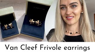 Van Cleef and Arpels Frivole earrings  review and size comparison [upl. by Annoynek257]