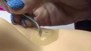 CORRECT ATTACHMENT OF EYELASH EXTENSIONS [upl. by Nahtnamas334]