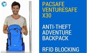 Pacsafe Venturesafe X30 AntiTheft Adventure Backpack [upl. by Azrim278]