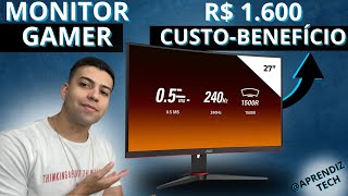 Unboxing Monitor Gamer AOC LEGEND 240Hz 05 MS Custobenefício C27G2ZE  Braço articulado ELGF80N [upl. by Esyak]