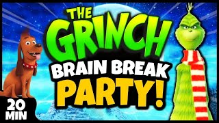 🎄 The Grinch Brain Break Party 🎄 Freeze Dance 🎄 Christmas 🎄 Just Dance [upl. by Miuqaoj317]