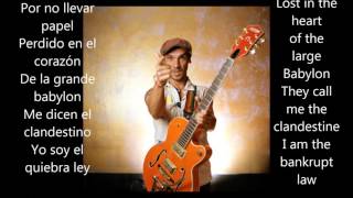 Manu Chao  Clandestino Letras y acordes  Lyrics and chords Spanish  English Subtitles [upl. by Favrot204]