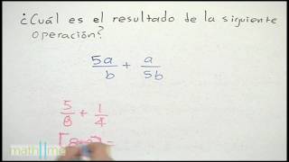 Suma de fracciones algebraicas convirtiendo fracciones [upl. by Susejedesoj]