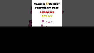 2 August Hamster Kombat Daily Cipher Hamster Dealy Combo Card hamsterkombat shorts [upl. by Alvie630]