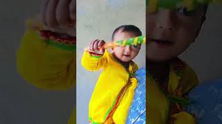 Naina Jo mile hai sarkar se 😘krishna littlekrishna janamasthmi kanha sarkar naina subscribe [upl. by Alyahsat1]