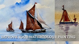 5 WAYS To IMPROVE WATERCOLOR For BEGINNERS LOOSE WATERCOLOR LANDSCAPE PAINTING Techniques Tutorial [upl. by Loren]