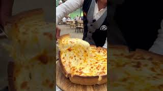 When I mean Mega cheese pizza  antiguaboreal restaurant [upl. by Nirel]