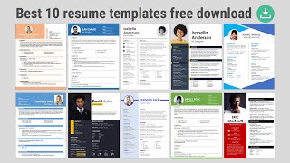 Top 10 Best Resume Templates Free Download ⬇ 2022 [upl. by Sanderson]