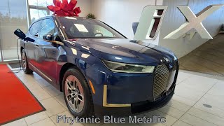 2023 BMW iX xDrive50 Phytonic Blue Metallic on Mocha [upl. by Eelirak919]