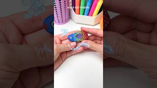 Creative Art Tutorial with rock and acrylic markers 🌈 shorts [upl. by Lara]