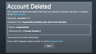 How To Get Banned On Roblox [upl. by Lathe]