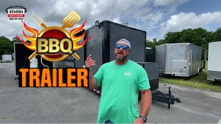 85X34 BBQ Trailer with open porch  Food Trailer  Concession Trailer [upl. by Bridgid]