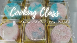 COOKING CLASS  SNOW MARBLE MOONCAKE  Bongkar RAHASIA Resep Enak  Harian Mama Lina [upl. by Anaerb]