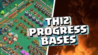 TOP 5 BEST TH12 PROGRESS BASE LINK  COcTOWN HALl 12 Upgrade BASE LINK CLASH OF CLAN clashofclans [upl. by Motteo]