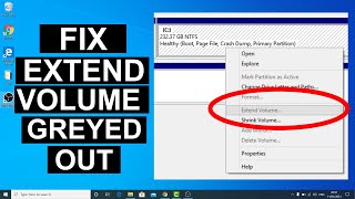 Fix Extend Volume Option Greyed Out In Windows 10  Extend C Drive [upl. by Kolivas]