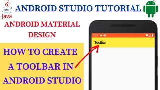 Create a Toolbar in Android Studio 2021 [upl. by Boyt931]