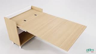 Atim  Homework 39  Foldable door of a 39 cm cabinet becomes a 1000 mm table [upl. by Ellerrad]