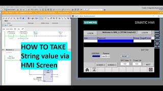 SIEMENS S71200 PLC AND TP700 HMI COMFORT PROGRAMINGString Programming [upl. by Adnarrim]