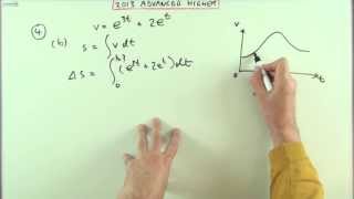 2013 SQA Advanced Higher Maths no4  Motion equations [upl. by Airdnua683]