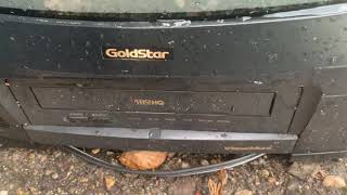 GoldStar VCR Combo CRT TV in ally in rain [upl. by Abroms908]